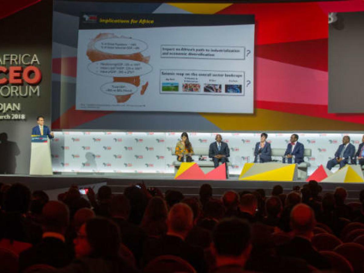 A view of the plenary session at the 6th Africa CEO Forum