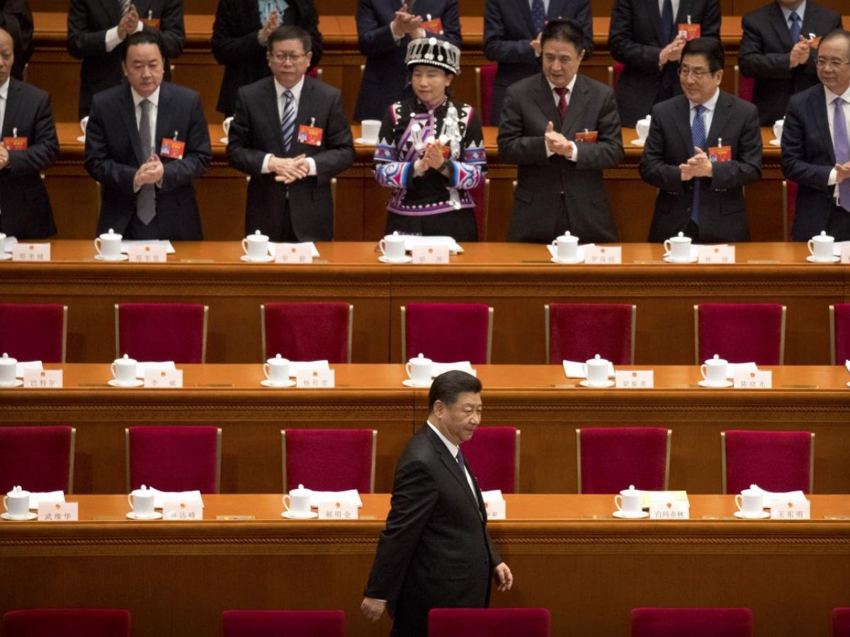 Chinese President Xi Jinping at this week’s annual session of the National People’s Congress, which is expected Friday to pass a foreign-investment law newly amended to answer U.S. complaints. PHOTO: MARK SCHIEFELBEIN/ASSOCIATED PRESS
